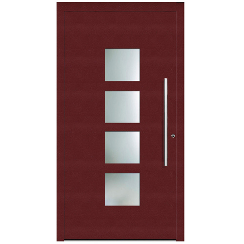 Bild von KNOCK Aluminium-Haustür »Marte«, purpur - rot