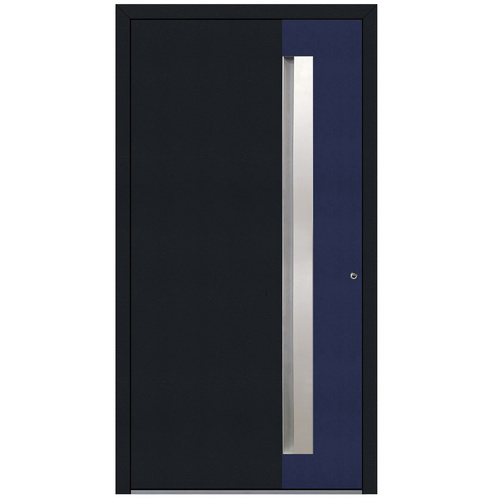 Bild von KNOCK Aluminium-Haustür »Marte«, anthrazit / stahlblau