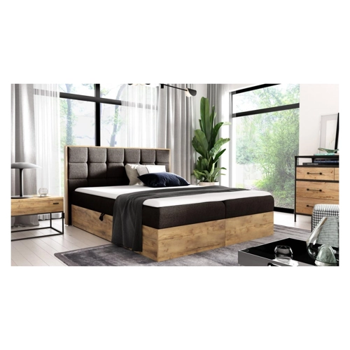 Bild von Luxusbetten24 Holzbett Designer Holzbett Kinea mit Stauraum