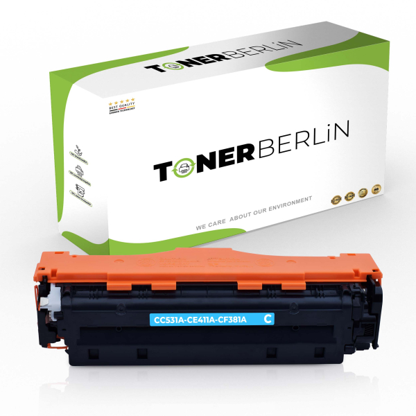Bild von Rebuilt Toner kompatibel für HP Color Laserjet CP2025FXI / CC531A / 304A Toner Cyan