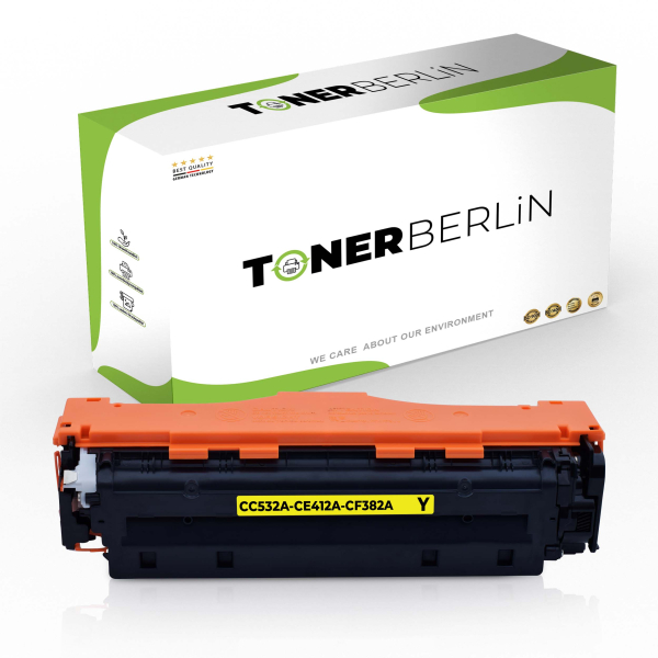 Bild von Rebuilt Toner kompatibel für HP Color Laserjet CM2320 / CC532A / 304A Toner Gelb