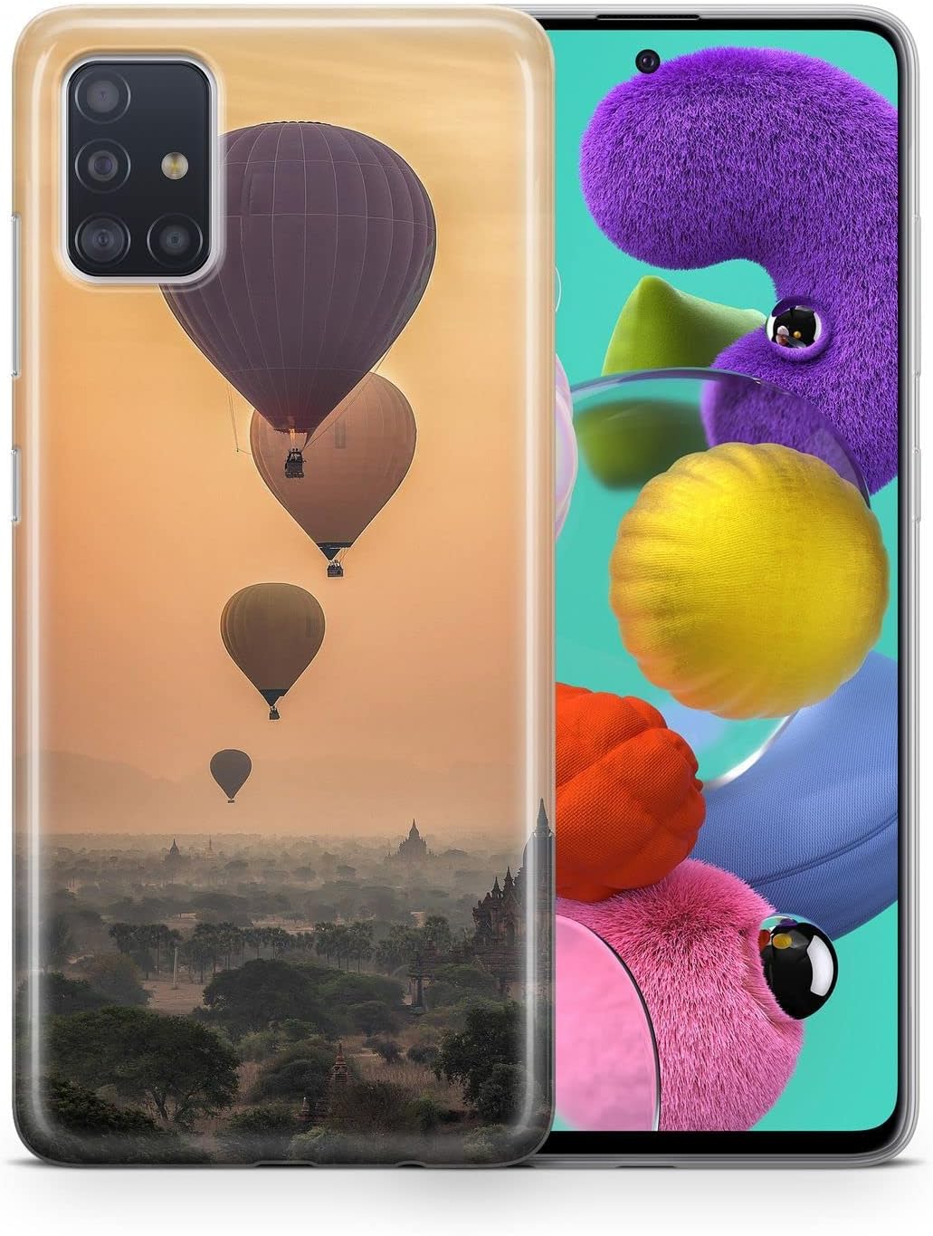 Bild von König Design Handyhülle kompatibel mit Samsung Galaxy A70 Silikon Case Hülle Sturzsichere Back-Cover Handyhülle USA Flagge