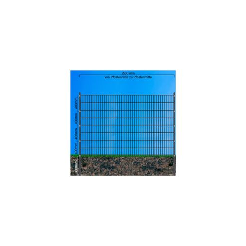 Bild von Fa-Bausysteme Doppelstabzaun Anthrazit 8-6-8 Leiste 1630 mm 45 m