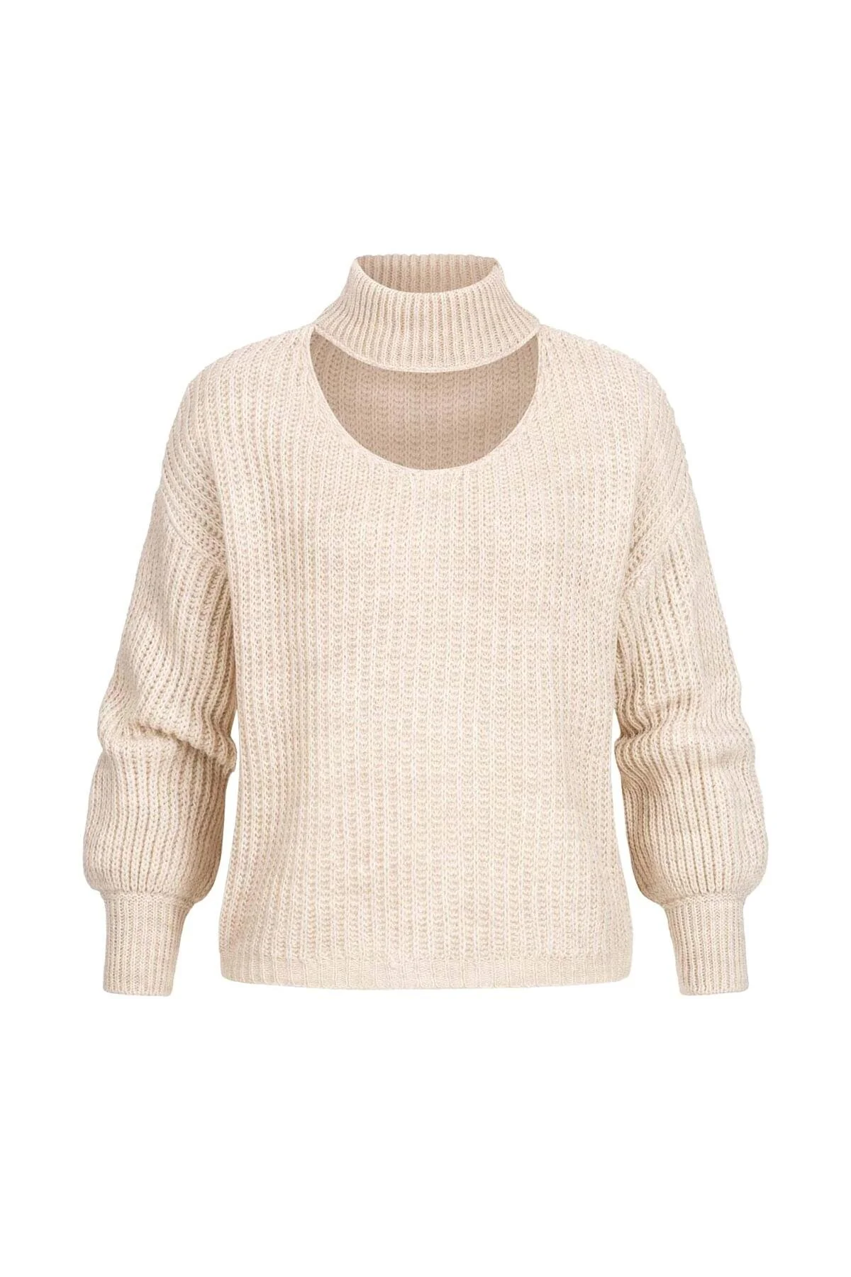 Bild von CLOUD 5IVE Rundhalspullover CLOUD 5IVE Pullover mit Stehrollkragen und V-Ausschnitt (1-tlg)