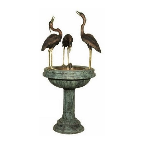 Bild von Casa Padrino Gartenbrunnen Luxus Jugendstil Kraniche