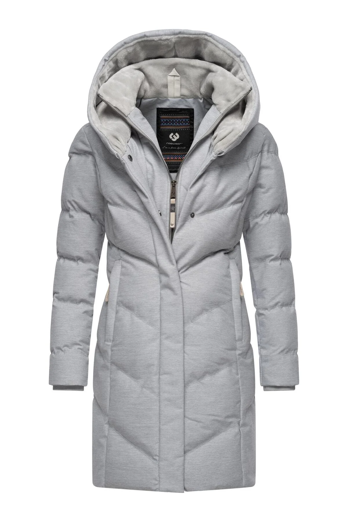 Bild von Ragwear Steppmantel Natalka Cosy Damen Wintermantel mit flauschigem Kunstfell am Kragen