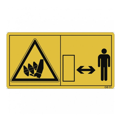 Bild von König Werbeanlagen Hinweisschild Gefahr durch sich drehende Schnecke (Querformat), ISO 11684