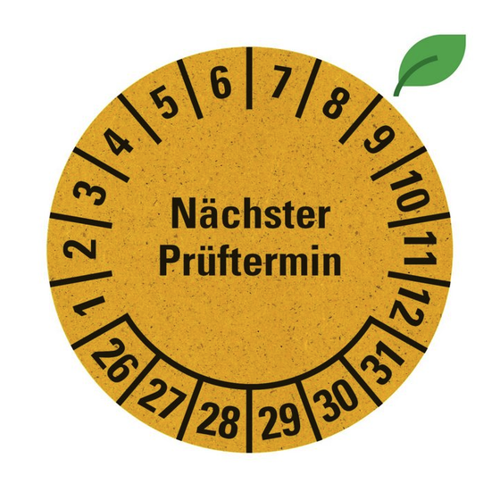 Bild von König Werbeanlagen Prüfplakette für Nächste Prüftermine