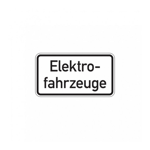 Bild von Dreifke Verkehrsschild Verkehrszeichen - Elektrofahrzeuge, Zusatzzeichen 1050-33