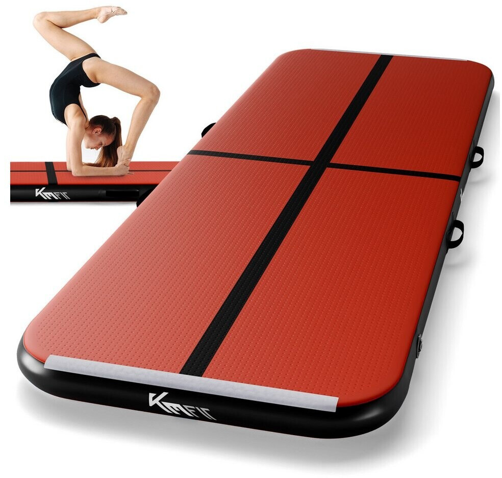 Bild von KM - Fit Gymnastikmatte Airtrack Matte Turnmatte Fitness-Matte (1-St., 400 x 100 x 10 cm), mit integrierter Pumpe 600W