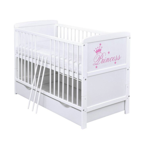 Bild von Baby-Delux Babybett Natalie Princess mit Bettkasten und Matratze