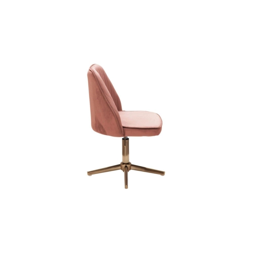 Bild von tinkaro Esszimmerstuhl ISA rosa - Drehbarer Schalenstuhl aus Samt