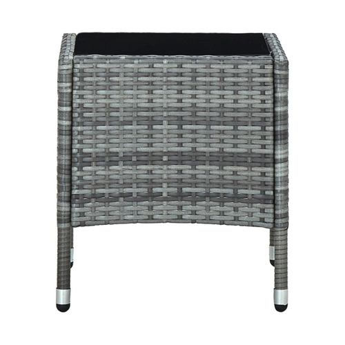 Bild von Furnicato Gartentisch Grau 40x40x45 cm Poly Rattan