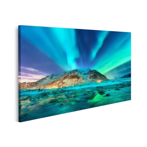 Bild von Islandburner Leinwandbild Polarlicht – Nothern Lights In Lofoten Inseln Norwegen