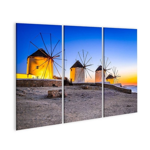 Bild von Wunderschönes Leinwandbild „Mykonos Kato Mili Windmühle“ – Ein Blickfang für Ihr Zuhause