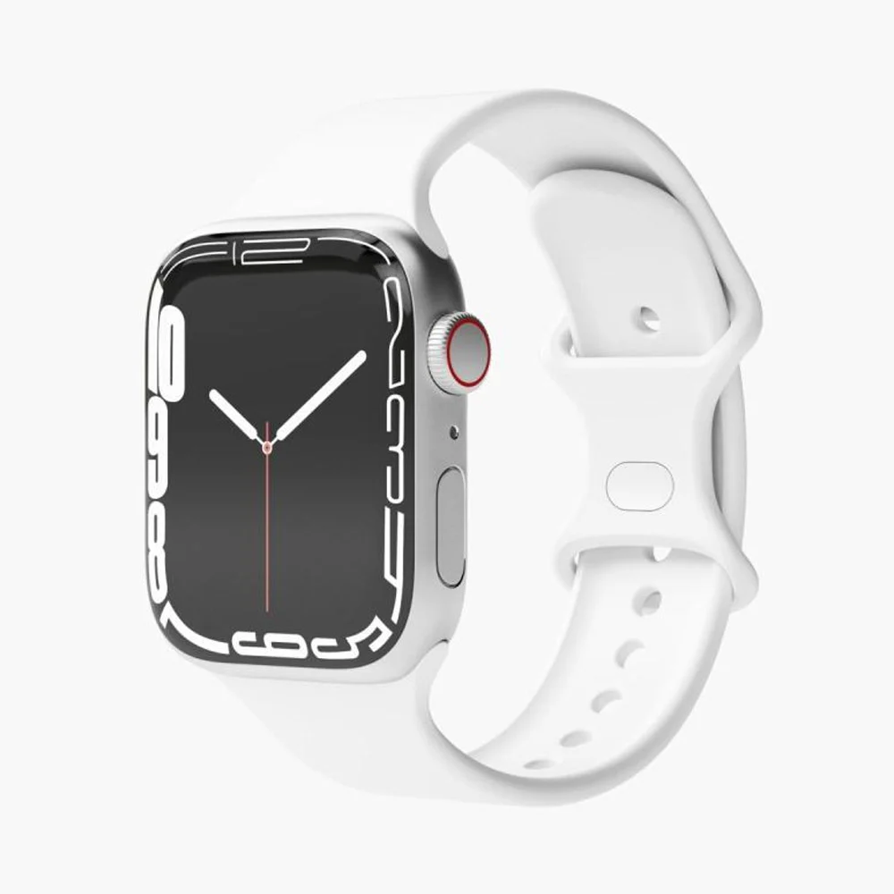Bild von Vonmählen Silicone Loop Case 2 Band One White 42/44/45/49mm (42 mm, 44 mm, 45 mm, 49 mm, Stainless Steel, Apple Watch Series 1, Apple Watch Series 2, Apple Watch Series 3, Apple Watch Series 4, Apple Watch Series 5, Apple Watch Series 6, Apple Watch Series 7, Apple Watch Series 8, Apple Watch Series 9, Apple Watch SE, Apple Watch Ultra 2, Apple Watch Ultra), Uhrenarmband, Weiss