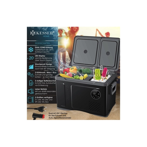Bild von KESSER Kompressor Kühlbox mit DUAL-ZONE-Kühlung