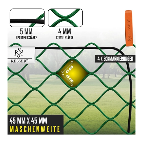 Bild von KESSER Anhängernetz 1,5x2,7m – Das vielseitige Laubschutznetz für sicheren Transport