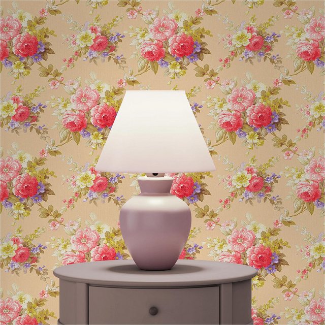 Bild von Tadessi Vliestapete Tapete Blumen Carlos M1-No.2550, Vliestapete, Bunt, Rot, Floral