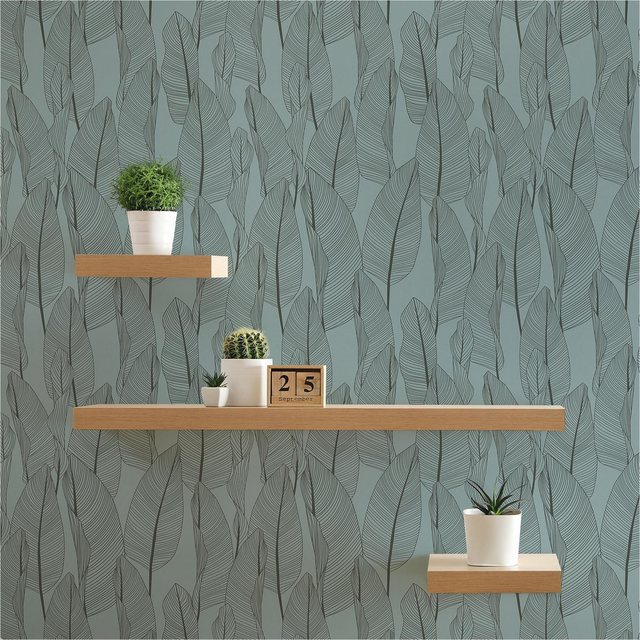 Bild von Tadessi Vliestapete Tapete Blumen Carlos M1-No.2690, Vliestapete, Blau, Blätter, Natur