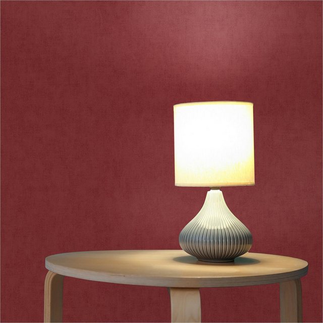 Bild von Tadessi Vliestapete Tapete Uni M1-No.3143, Vliestapete, Rot, Tapete Einfarbig, Unitape, Leichte Struktur, Matt