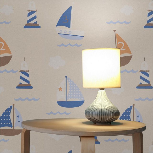 Bild von Tadessi Vliestapete Tapete Kinderzimmer M1-No.3702, Papiertapete, Blau, Tapete Jung