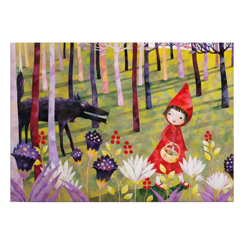 Bild von TADESSI Leinwandbild Kinder M1-No.50342 | Wandbild Beige Rosa | 71 x 51 cm