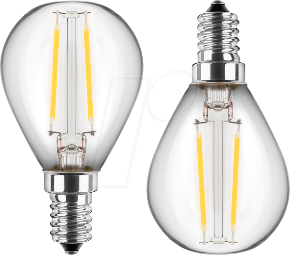 Bild von BLULAXA LED-Filament-Lampe, G45, EEK: F, E14, 4,5 W, 470 lm, 4000 K, 2 Stück