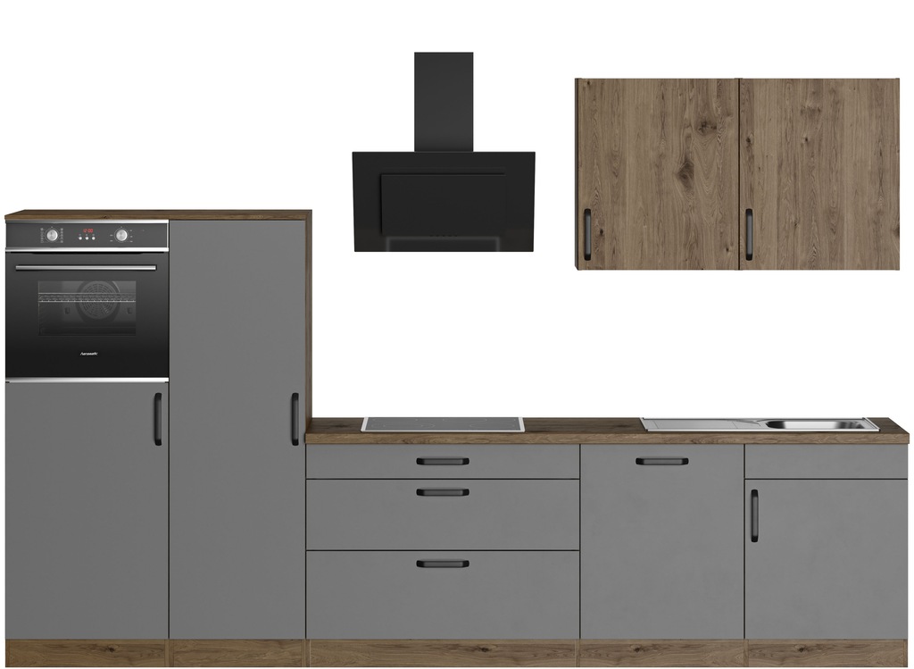 Bild von wiho Küchen Küchenzeile "Elba", wahlweise mit Hanseatic E-Geräten, Breite 330 cm