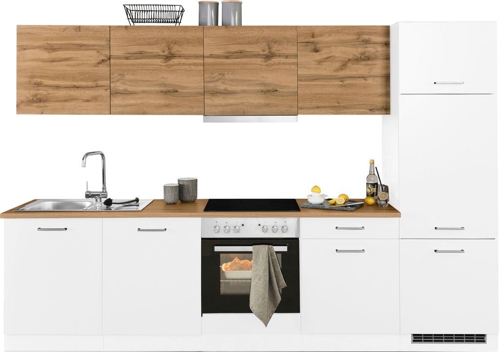 Bild von KOCHSTATION Küchenzeile "KS-Kehl", mit E-Geräten, Breite 300 cm, inkl. Kühlschrank
