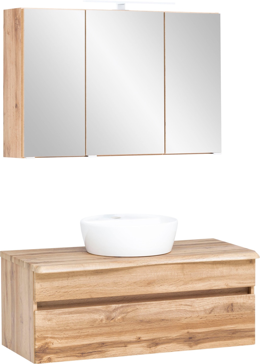 Bild von welltime Badmöbel-Set "Lienz", (2 St., Spiegelschrank und Waschtisch)