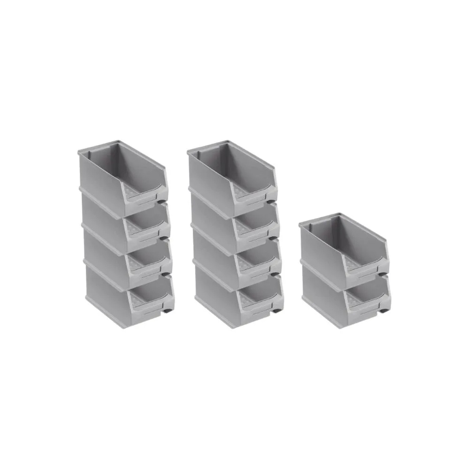 Bild von SparSet 10 x Graue Sichtlagerbox 3.0 HxBxT 12,5 x 14,5 x 23,5 cm 2,8 Liter Sichtlagerbehälter Sichtlagerkasten