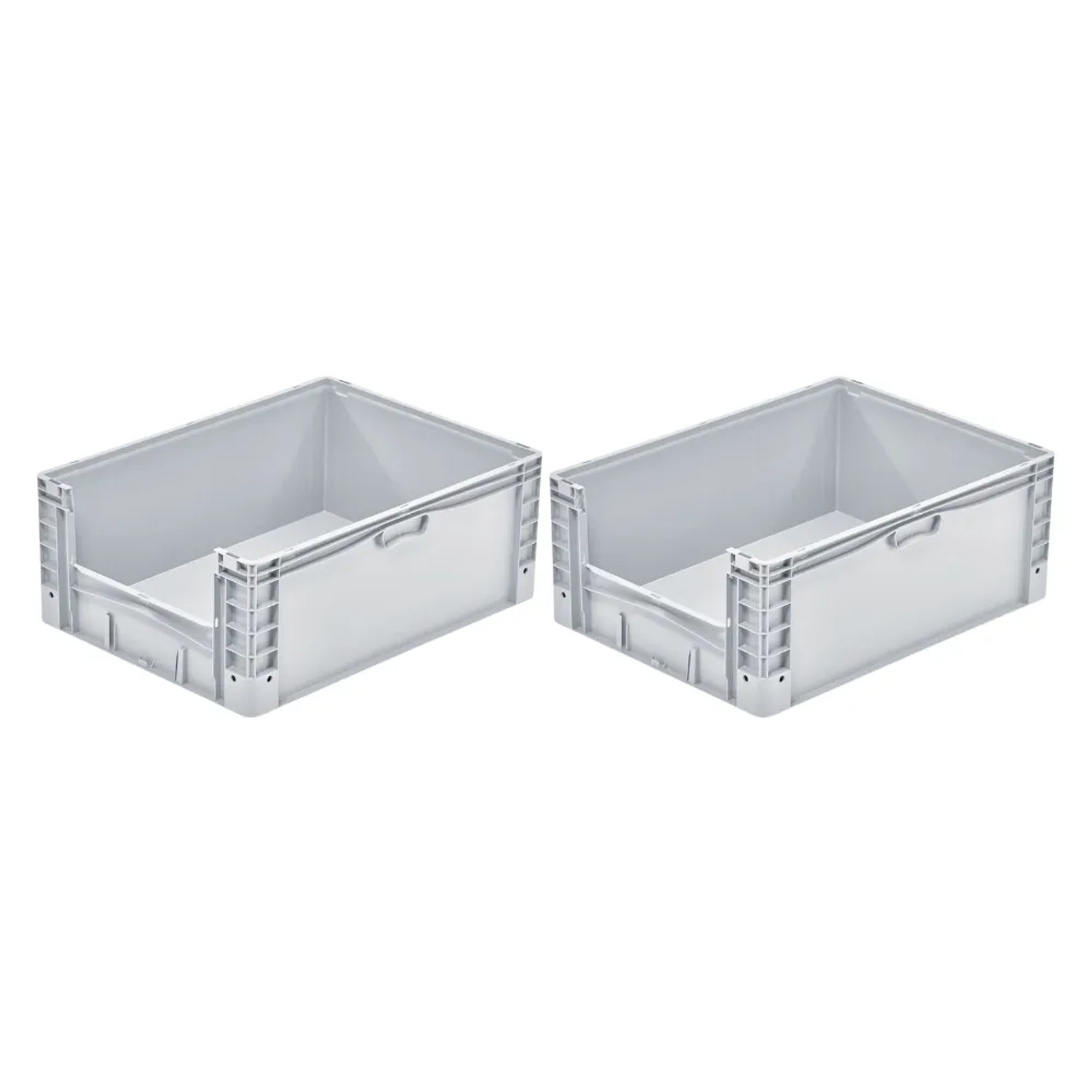 Bild von PROREGAL SparSet 2x Euro-Norm Großbehälter Insight HxBxT 32 x 60 x 80 cm 133 Liter Grau Eurobehälter Transportbox