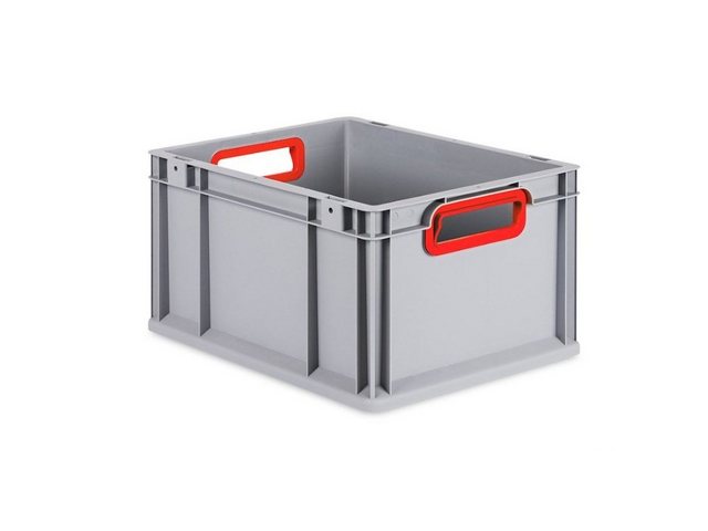 Bild von PROREGAL Eurobox Nextgen Color HxBxT 22 x 30 x 40 cm 20 Liter Griffe Rot Offen Glatter Boden Eurobehälter Transportbox