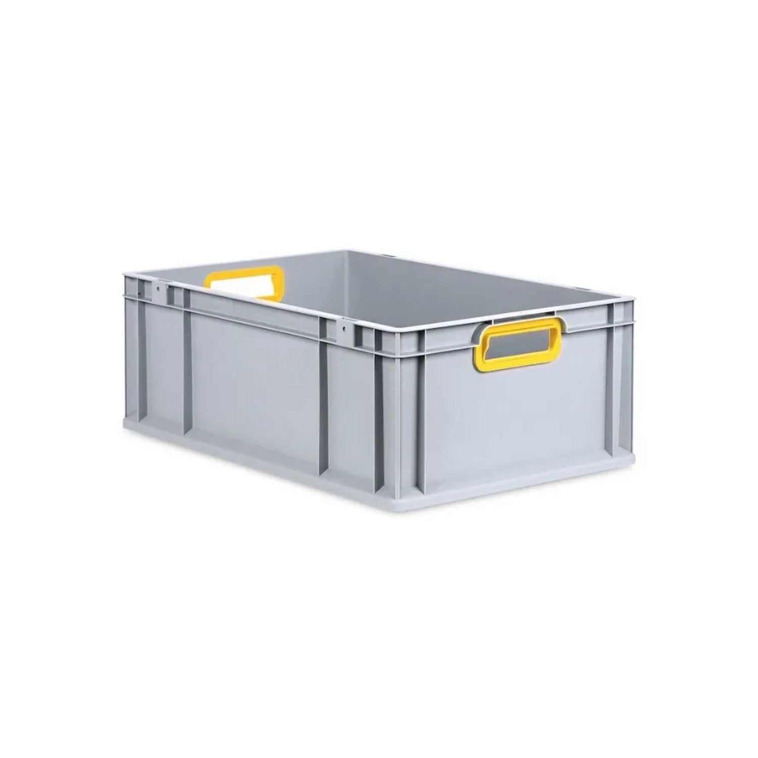 Bild von PROREGAL Eurobox Nextgen Color HxBxT 22 x 40 x 60 cm 44 Liter Griffe Gelb Offen Verstärkter Boden Eurobehälter Transportbox