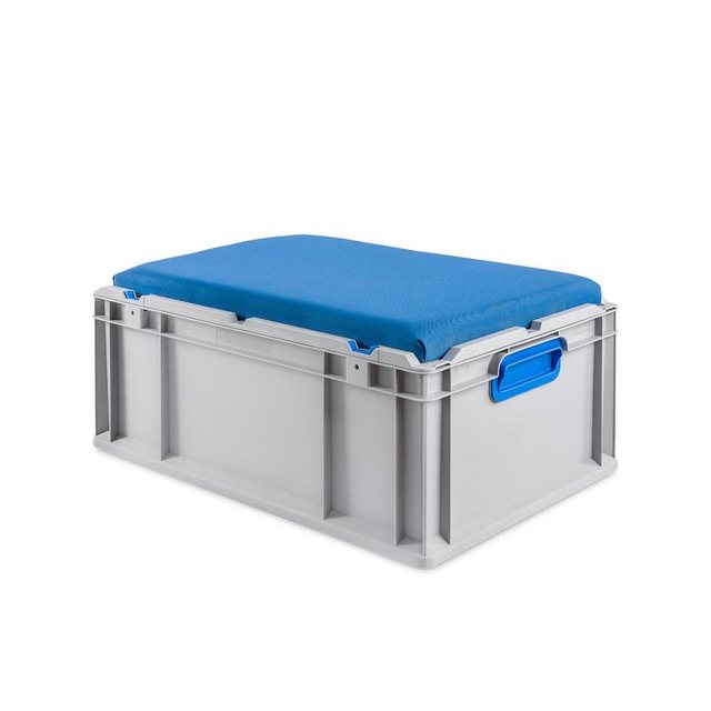 Bild von Eurobox NextGen Seat Box Blau HxBxT 26,5 x 40 x 60 cm 44 Liter Griffe Geschlossen Eurobehälter Sitzbox Transportbox