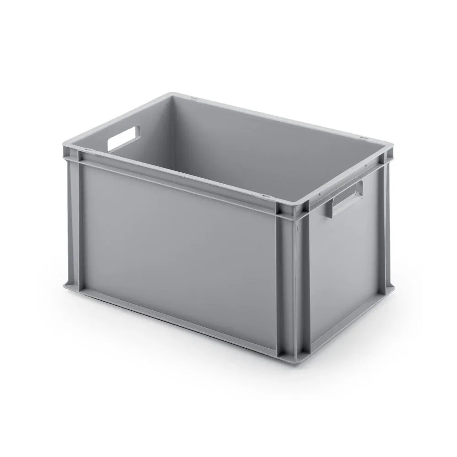 Bild von PROREGAL Eurobehälter mit Offenem Griff HxBxT 32 x 40 x 60 cm 56 Liter Grau Eurobox Transportbox