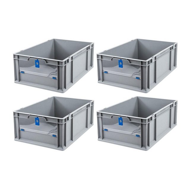 Bild von PROREGAL SuperSparSet 4x Eurobox NextGen Insight Cover HxBxT 22 x 40 x 60 44 Liter Niedrig/Blau Eurobehälter Transportbox