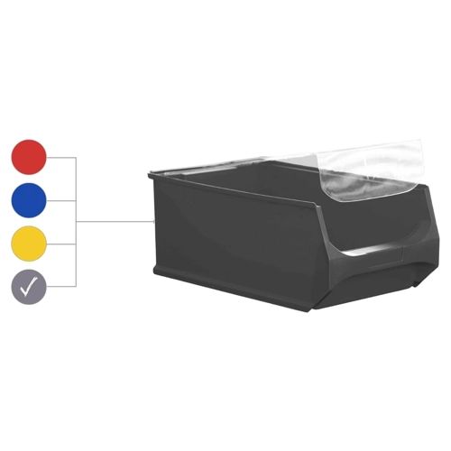 Bild von SparSet 5 x Rote Sichtlagerbox 3.0 Mit Abdeckung