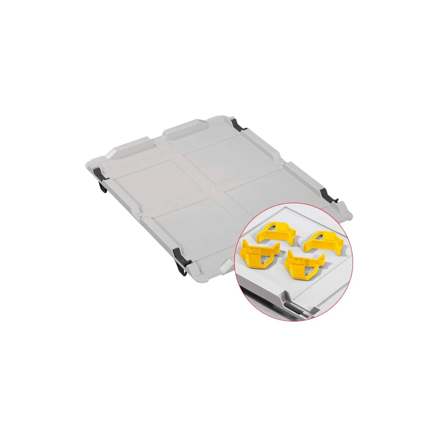 Bild von PROREGAL SparSet 10x Eurobox NextGen Grip mit Auflagedeckel mit 4 Gelben Schiebeschnappverschlüssen HxBxT 22 x 40 x 60 cm 44 Liter