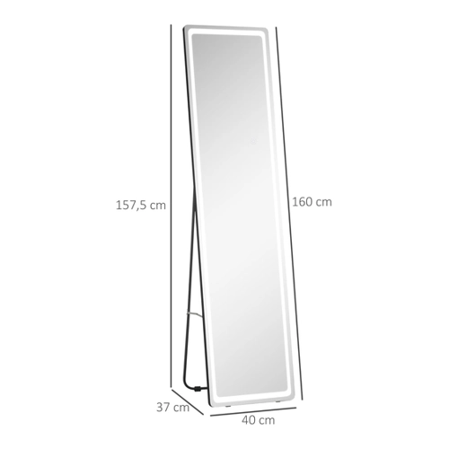 Bild von HOMCOM Standspiegel mit LED-Beleuchtung
