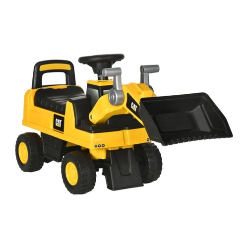 Bild von HOMCOM Rutschauto  Sitzbagger mit Schaufel & Hupe, Stauraum, für Kinder ab 12 Monaten, Gelb+Schwarz, 85x27,5x47,5cm  Aosom