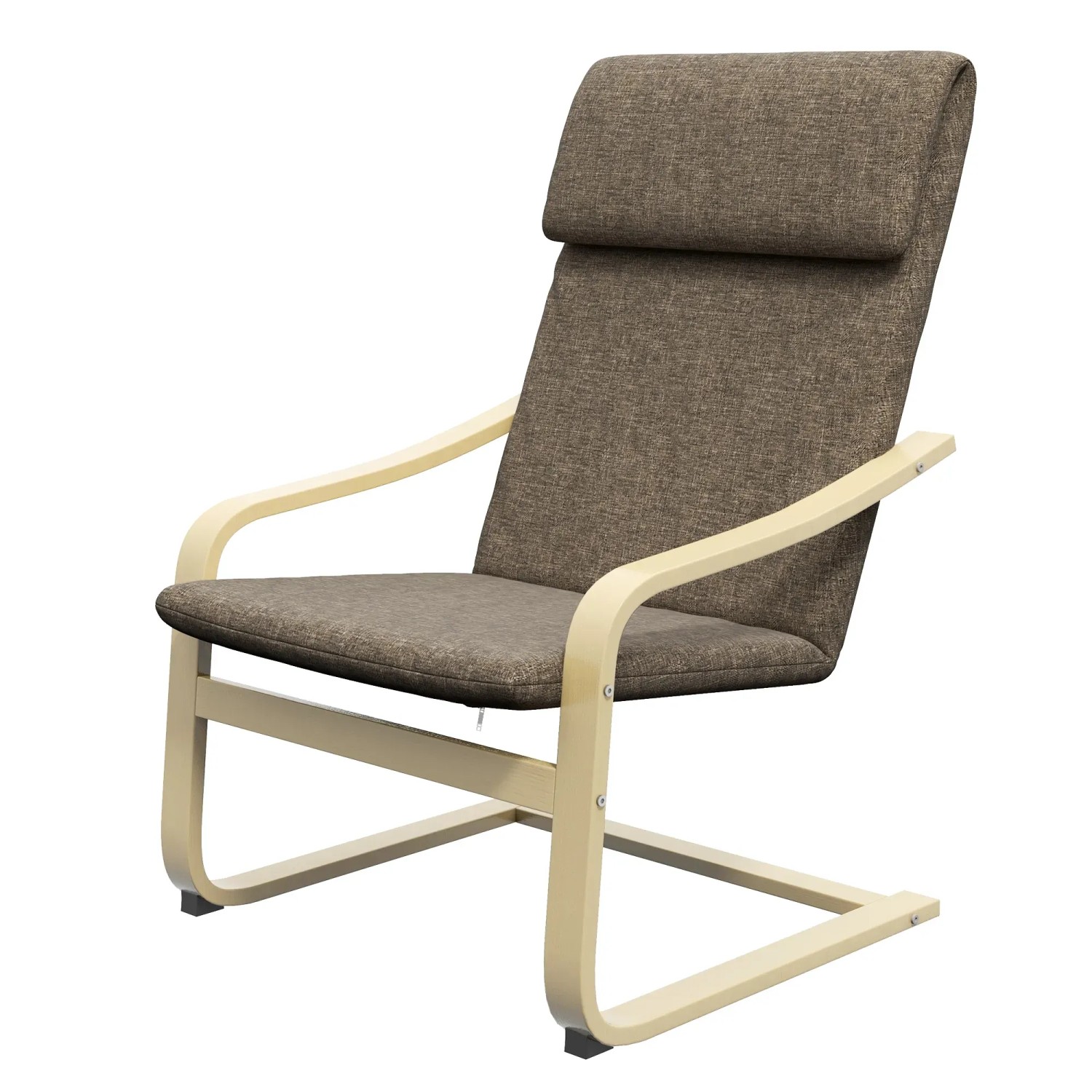 Bild von HOMCOM Relaxstuhl mit Kopfkissen Leinenoptik für Wohnzimmer  65 x 69 x 98cm