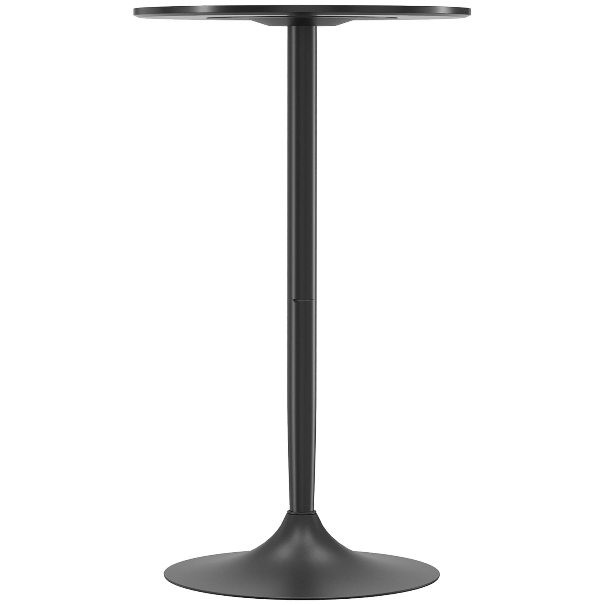 Bild von HOMCOM Bartisch Stehtisch runder Küchentisch für Wohnzimmer Esszimmer Stahl Schwarz Ø60 x 102 cm, modern & platzsparend   Aosom.de
