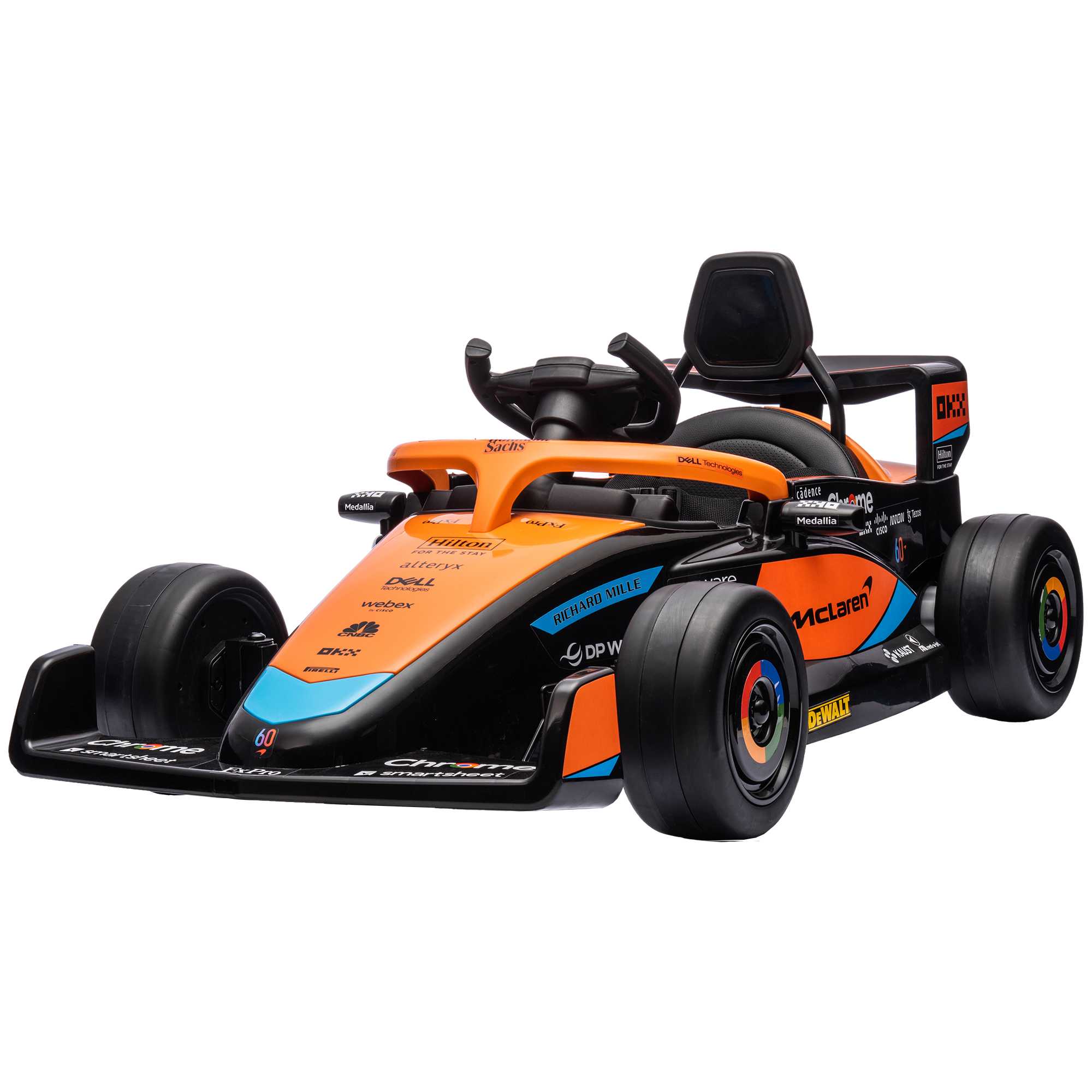 Bild von AIYAPLAY McLaren Kinderauto, mit 2-Gang, 2 Motoren, Fernbedienung, MP3 USB, Federung, Hupe, für 3-5 Jahre Kinder, Tragfähigkeit 30 kg, Orange  Aosom