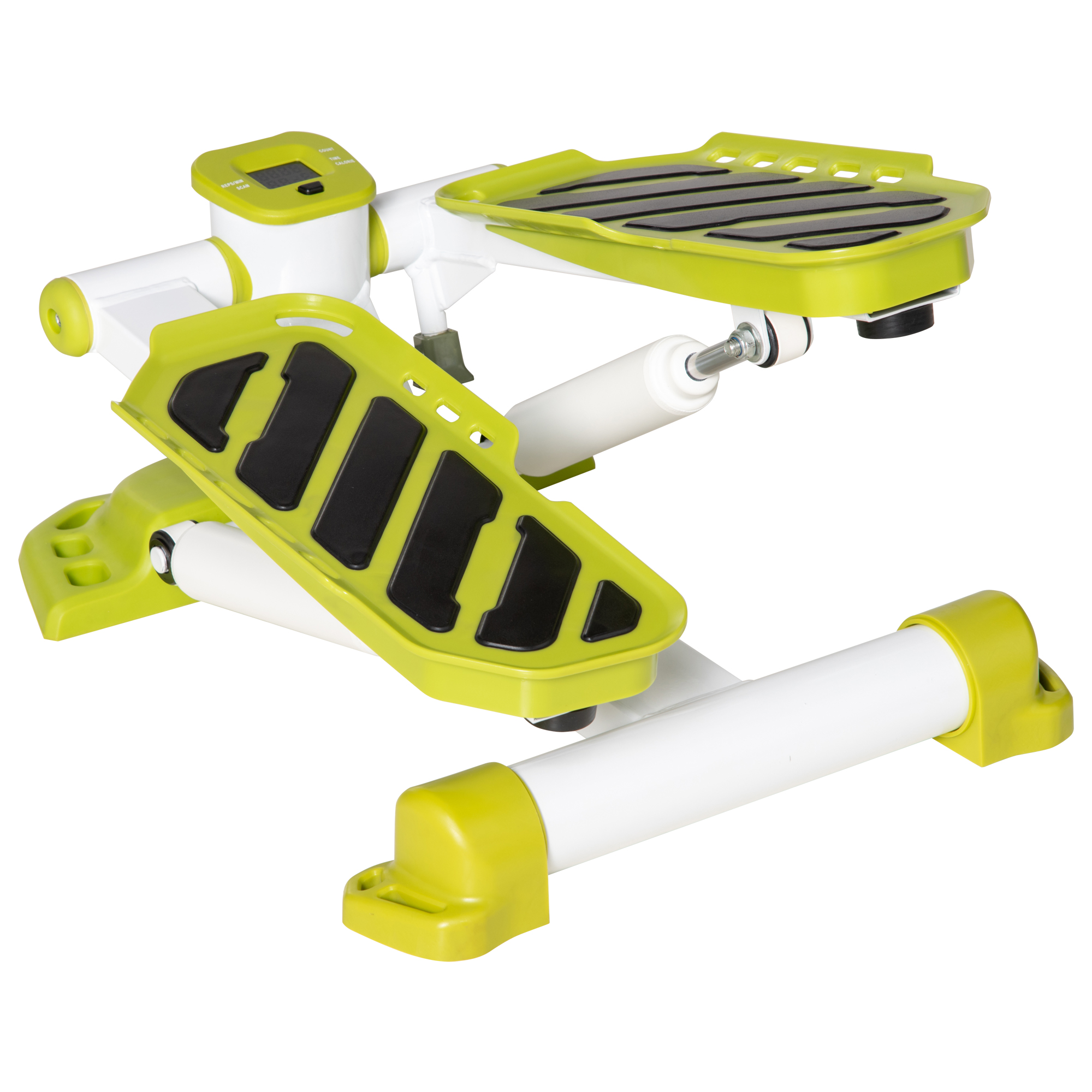 Bild von HOMCOM Mini Stepper für Zuhause, Rutschfest Up-Down Stepper mit LCD-Anzeige, Stepper Hometrainer mit zwei großen Pedalen, Stahl, Gelb   Aosom