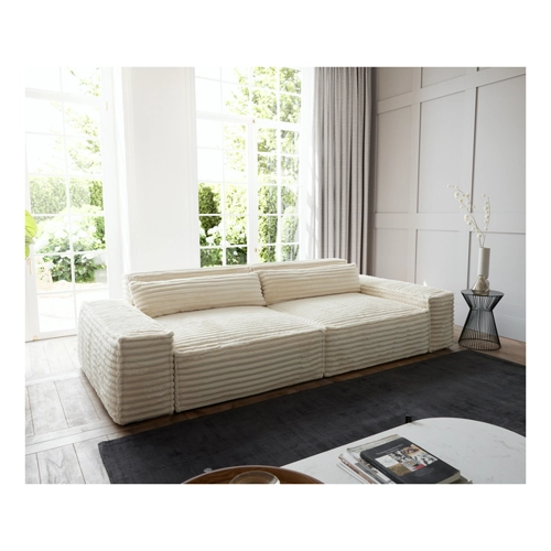 Bild von Big-Sofa Sirpio XL 270x130 cm Plüschcord Beige