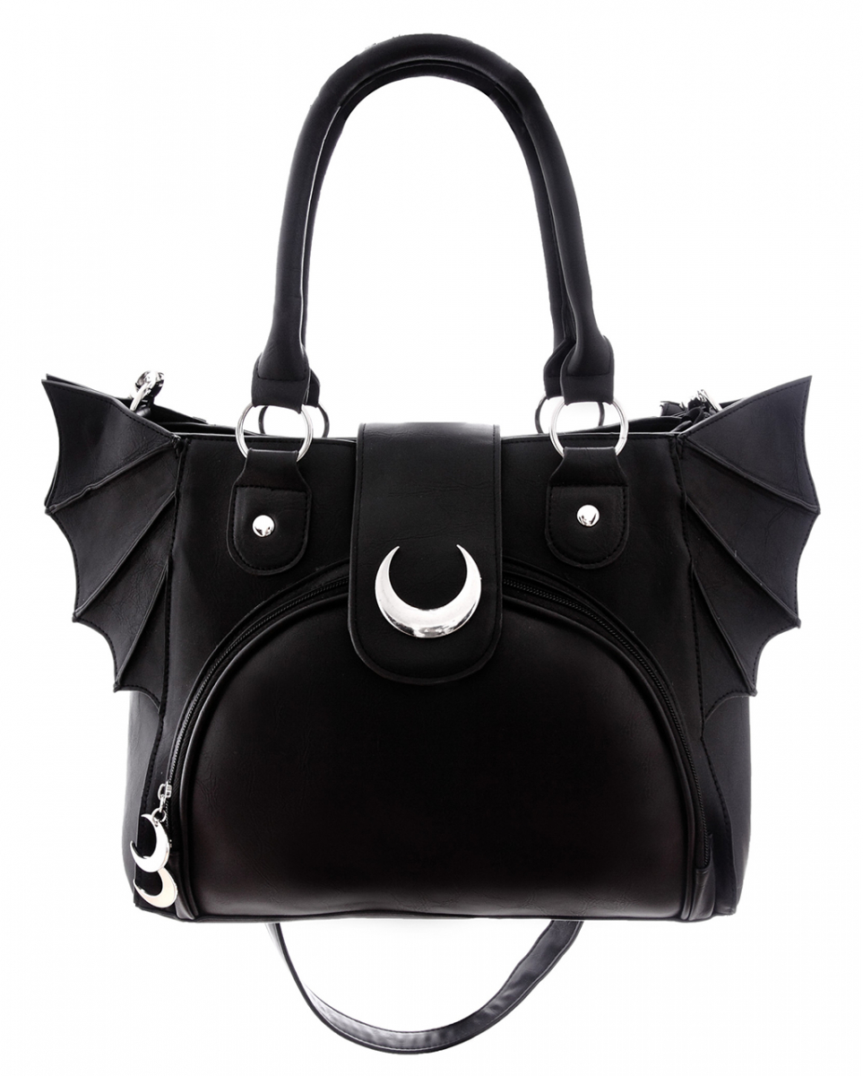 Bild von Mond Gothic Handtasche mit Fledermausflügel