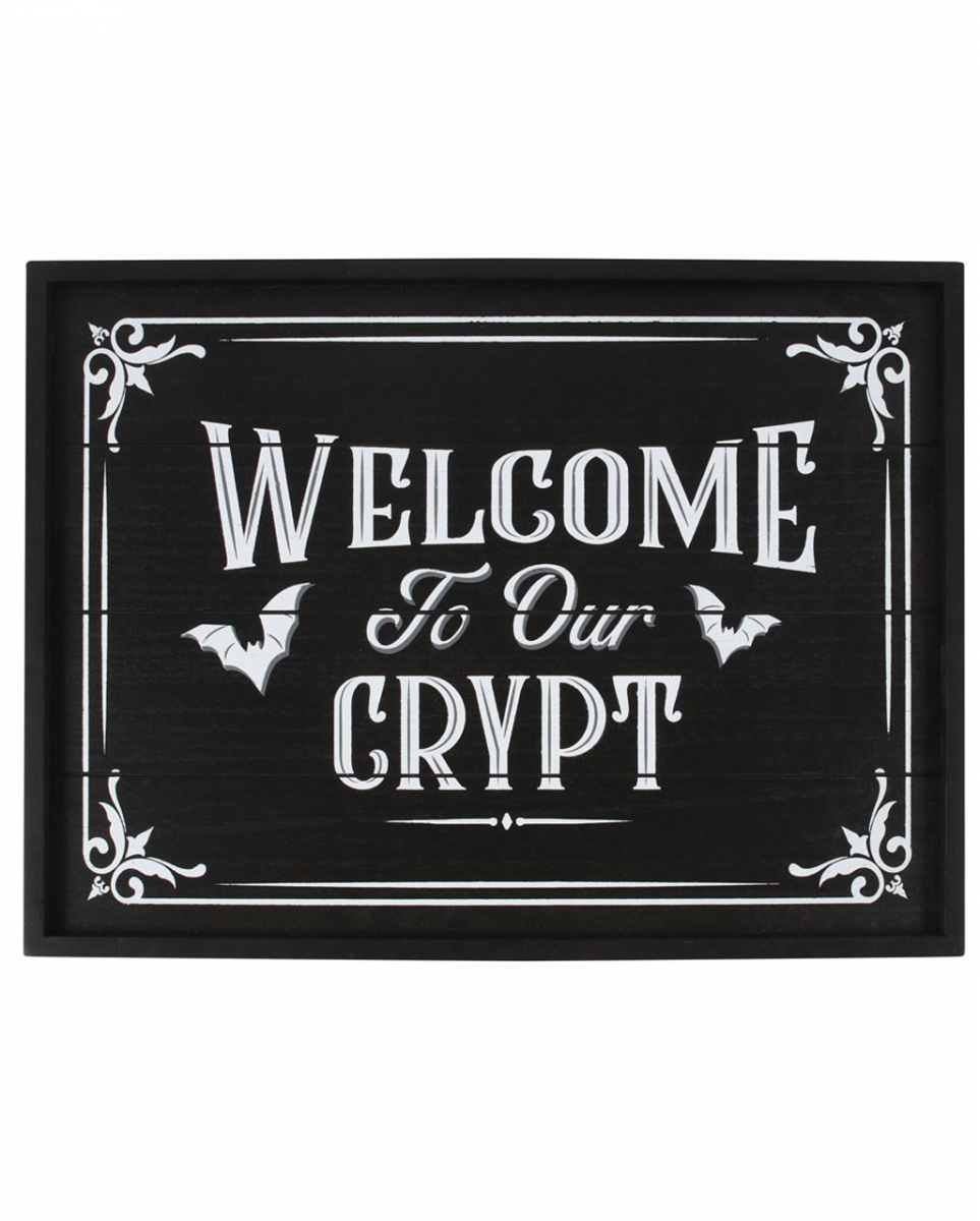 Bild von Horror-Shop Dekofigur Gothic-Wandbild ",Welcome to our Crypt",