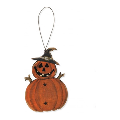 Bild von Holz Ornament Halloween Kürbis 8cm  Halloween Geschenk